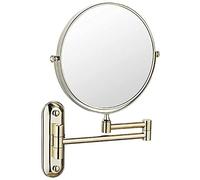 OVLIIYWZY Miroir Mural, grossissement 3/5X + Miroir de Rasage de Salle de Bain Normal, Miroir pivotant de Maquillage grossissant Double Face, Bras Extensible de 8 Pouces