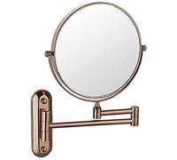 OVLIIYWZY Miroir Mural, grossissement 3/5X + Miroir de Rasage de Salle de Bain Normal, Miroir pivotant de Maquillage grossissant Double Face, Bras Extensible de 8 Pouces