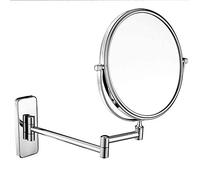 OVLIIYWZY Miroir Mural pour Salle de Bain, Miroir de courtoisie Pliant, Miroir de Maquillage en cuivre, Miroir télescopique Double Face de Salle de ba