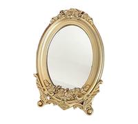 OVLIIYWZY Miroir Mural pour Salle de Bain, miroirs de Maquillage rétro européens, miroirs de Bureau dorés, miroirs de Toilette de Princesse pour la ma