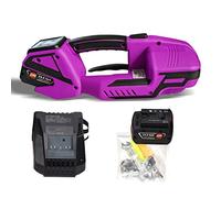 OVLIIYWZY Outil de cerclage électrique Portable pour Sangles en Pet PP de 1/2 à 5/8 po, Machine de cerclage Automatique, alimentée par Batterie de 4000 mha, pour emballag