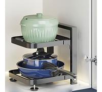 OVLIIYWZY Under Sink Storage Organiser 2 Tier Under Sink Kitchen Organisation Rack Multi-Purpose Under Cabinet Organizer Basket Shelf for Kitchen Bathroom