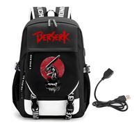 Ovlize Be-rserk Sac à Dos Sport, Affaire Scolaire Sac, Camping Casual Sac à Dos pour Les élèves, Cartable(Black3)