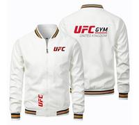 Ovlize Bomber Homme Ultimate Fight, Veste Militaire, Voy.age Coupe-Vent Veste Randonnée, Saison(White,4XL)