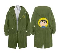 Ovlize Ranki-ng of Kin-gs Trench Homme, Veste Chaud Trenchcoat, Trench-Coat para Automne Et Hiver, light(Green3,L)