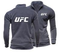 Ovlize Veste Homme Ete Zippé Ultimate Fight, Blouson Homme à Col Montant Beau, Manteau Homme D'aviateur Moderne, Travail(DarkGray,XL)