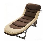 OVLRIJP Chaise Longue Jardin Exterieur, Transat Jardin Exterieur avec 6 Dossiers Réglables, Chaise Longue Pliable avec Poche Latérale, Bain de Soleil pour Balcon, Patio, Camping (Marron)