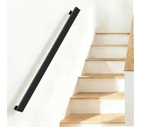 OVLRIJP Main Courante pour Escalier, Garde Corps Escalier Intérieur, Rampe Escalier en Métal Noir, Main Courante pour Escaliers, Villas, Appartements, Greniers, Couloirs (340cm)