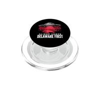 OVNI au-Dessus de la Ville de la rivière Delaware PopSockets PopGrip pour MagSafe