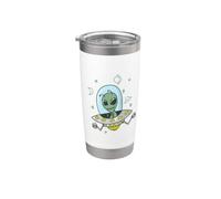 OVNI avec vaisseau spatial extraterrestre Gobelet isotherme en acier inoxydable double paroi