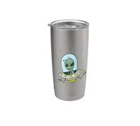 OVNI avec vaisseau spatial extraterrestre Gobelet isotherme en acier inoxydable double paroi
