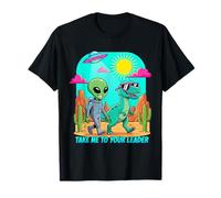 OVNI Dinosaure Alien Take Me to Your Leader T-Shirt