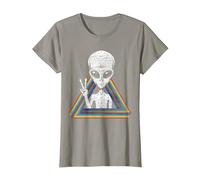 OVNI Espace Paix Extra-terrestre Arc-en-Ciel Extraterrestre T-Shirt, Femme, Ardoise, L