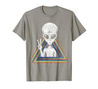 OVNI Espace Paix Extra-terrestre Arc-en-Ciel Extraterrestre T-Shirt, Homme, Ardoise, L
