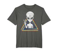 OVNI Espace Paix Extra-terrestre Arc-en-Ciel Extraterrestre T-Shirt, Homme Grandes Tailles, Asphalte, 5X Tall