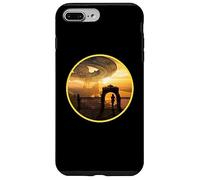 OVNI Extraterrestre épique sur la Ville avec Une Femme regardant de Loin Coque pour iPhone 7 Plus/8 Plus