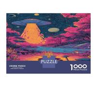 OVNI Jigsaw Puzzle Jeu Difficile pour Les 1000 Pièces Fantasy Ciel étoilé Puzzles Décoration Intérieure Divertissement Créatif Aux Adultes Et Enfants 52x38cm/1000pcs