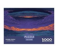 OVNI Puzzle Amusant Jeu De Puzzle Activités Familiales Stimulantes 1000 Stukjes Aéronef mystérieux Casse-tête Qualité Premium pour Adultes 52x38cm/1000pcs
