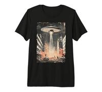 OVNI Vintage/UAP Invasion Alien War Armageddon OVNI T-Shirt Haut de Gamme