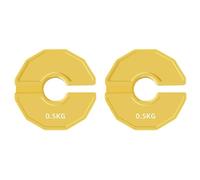 OVNSHVN 2 Plaque de Poids Fractionnaire en Caoutchouc pour Haltères de Micro-Type de Gymnastique, Plaque de Poids Fractionnaire, Module Complémentaire de Changement, Jaune, 0,5 Kg