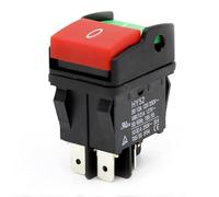 OVNSHVN Interrupteur à bouton-poussoir électrique industriel HY52 Interrupteur Marche Arret pour interrupteur mécanique 4 broches avec lumière, 125/250 V, , installation facile