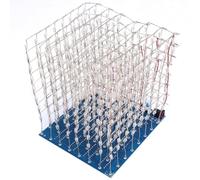 OVNSHVN Kit DIY Cube LED 3D 8x8x8 3D8 4.5-5.5V Kit de Projet de Soudure Carte PCB Cube LED Carrée