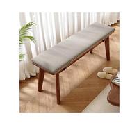 OVOGGPAN Banc de Salle à Manger en Bois de Style Ferme Banc d'entrée en Bois Banc en Bois Rustique avec Coussin Banc à Nouilles Banc de Bout de lit pour Chambre à Coucher(Walnut,100cm/39.4in)