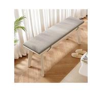 OVOGGPAN Banc de Salle à Manger en Bois de Style Ferme Banc d'entrée en Bois Banc en Bois Rustique avec Coussin Banc à Nouilles Banc de Bout de lit pour Chambre à Coucher(Wit,140cm/55.1in)