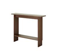 OVOGGPAN Console étroite en Bois Massif avec étagère de Rangement, Table d'appoint Fine et contemporaine pour entrée, Salon ou Chambre à Coucher(Brown,39.4x7.9x29.7in)