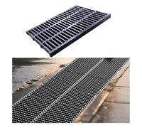 OVOGGPAN Grille de Drainage d'allée en résine Robuste, Canal de Drainage de tranchée, Couvercle de Drain extérieur antidérapant, Grille de tranchée pour patios, allées et Jardins(50x40x5cm)