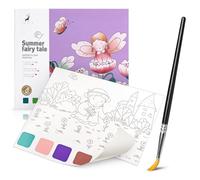 OVOISSTIY Peinture avec Livres d'Eau pour Enfant, Peinture Aquarelle Enfants 20 Pages de Enfance d'été, Aquarelle Kit avec Pinceau, Cadeau Artisanat Enfant