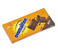 Ovomaltine Crunchy Tableau chocolat noir d'origine suisse avec morceaux ovomaltine croustillants en cacao, durable et certifié UTZ (1 x 100 g)
