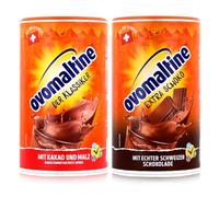 Ovomaltine - Pack dégustation Swissmade, boisson cacao-malt en poudre, lot de 2 (950 g) - Extra chocolat suisse, riche en vitamines, sans caféine, énergie naturelle pour toute la famille