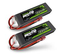 OVONIC 2 Packs 2200mAh 2S 7.4V 50C LiPo Battery Pack with T Plug for RC Evader BX Car RC Truck RC Truggy RC Airplane UAV Drone FPV