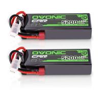 OVONIC 3s LiPo Batterie 11,1 V 5200 mAh 120 C avec connecteur Deans T LiPo pour voiture RC, camion, truggy, quadcopter, hélicoptère, camion, bateau, avion (2 pièces)
