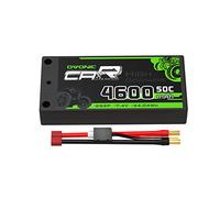 OVONIC Batterie LiPo 2S 50C 4600mAh 7.4V LiPo Shorty Étui Rigide avec connecteur Ultra Bullet Deans 4mm pour véhicules RC 1/10 échelle Voiture Camion Bateaux