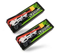 OVONIC Batterie LiPo 2S 5200 mAh 7,4 V 50 C - Boîtier rigide - Avec prise XT60 - Pour voiture 1/8 ou 1/10 RC Car Trucks RC Avion RC hélicoptère RC Voiture RC Bateau (2 pièces)