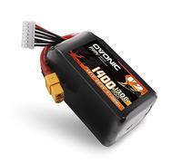 OVONIC Batterie Lipo 6S 1400 mAh 22,2 V 130 C avec prise XT60 pour hélicoptère RC FPV avion quadcopter Hobby Racing
