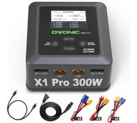 OVONIC Lipo Chargeur de batterie double canal AC 300 W / DC 700 W 16 A pour 2S-6S LiPo Life LiHv NIMH Charge 1-10S (X1PRO