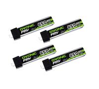 OVONIC Lot de 4 batteries Lipo 80 C 450 mAh 3,8 V avec PH2.0 pour avion radiocommandé, quadcoptère, hélicoptère, drone de course FPV