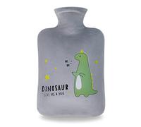OVOOKER Bouillotte avec Housse Souple Cuddly - Bouteille d’eau Chaude en PVC Étanche de 2L, Chauffe-mains pour Enfants et Adultes, Matériau Supérieur Inodore, Fournir Chaleur et de Confort, Gris