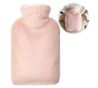 OVOOKER Bouillotte avec Housse Souple Cuddly - Bouteille d'eau Chaude étanche 2L avec Poche Kangourou, sacs Chauds pour Enfants et Adultes, Procurant Chaleur et Confort, Rose