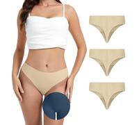 OVRUNS Sous-vêtements String Anti-Camel Toe pour Femmes Lot de 3 Strings Anti-Camel Toe Dissimulateurs Culottes Invisibles Sous-vêtements d'Entraînement Sans Couture, Medium