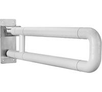 Ovshnrr 60cm Barre D'appui WC, Barre de Sécurité Pliable pour Toilettes, 300~350 KG Toilettes Barre D'appui de Salle de Bain en Acier Inoxydable pour Handicapé, Âgé, Enceint (White, 60cm)