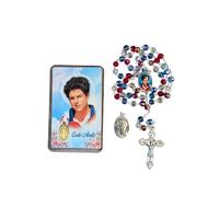OVUNQUE PROTEGGIMI Chapelet de Carlo Acutis, Couronne de dévotion avec prière et médaille, chapelet avec médaille de saint Charles Acutis avec saint