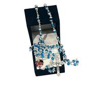 OVUNQUE PROTEGGIMI Chapelet dédié au pape Léon XIV et à Notre-Dame du Bon Conseil, chapelet catholique en verre, crucifix en métal (Avec boîte)