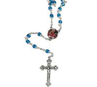 OVUNQUE PROTEGGIMI Chapelet dédié au pape Léon XIV et à Notre-Dame du Bon Conseil, chapelet catholique en verre, crucifix en métal (Sans boîte)