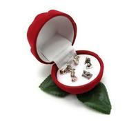 OVUNQUE PROTEGGIMI Mini crèche et Miniature Sainte Famille. Décoration de Noël avec Boîte en Velours. Idées Cadeaux pour Noël. (Rose)