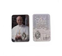 OVUNQUE PROTEGGIMI Santino Plastifié Pape Léon XIV, Image de Prière Saint, Image avec Médaille du Pape Robert Francis Prevost, Carte Holy., s, Plastique