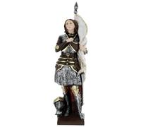 OVUNQUE PROTEGGIMI Statue de Sainte Jeanne d'Arc 45 cm en poudre de marbre. 17.72'' Joan of Arc statue. St. Joan of Arc Statue.